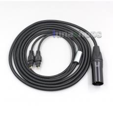 XLR Weave Cloth OCC Silver Plated Headphone Cable For Sennheiser HD580 HD600 HD650 HDxxx HD660S HD58x HD6xx