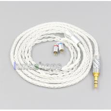 2.5mm 4.4mm XLR 8 Core Silver Plated OCC Earphone Cable For 0.78mm BA Custom Westone W4r UM3X UM3RC JH13 Flat