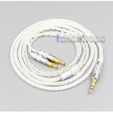 2.5mm 4.4mm XLR 3.5mm 8 Core Silver Plated OCC Earphone Cable For Sennheiser HD700 Headphone