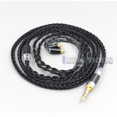 3.5mm 2.5mm 4.4mm XLR 8 Core Silver Plated OCC Black Earphone Cable For Dunu dn-2002