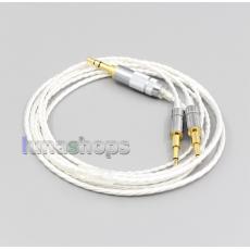 Hi-Res Silver Plated 7N OCC Earphone Cable For Hifiman HE560 HE-350 HE1000 V2 Headphone 2.5mm pin