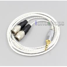 XLR 4.4mm Hi-Res Silver Plated 7N OCC Earphone Cable For Mr Speakers Alpha Dog Ether C Flow Mad Dog AEON