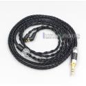2.5mm 4.4mm XLR 8 Core Silver Plated Black Earphone Cable For Etymotic ER4B ER4PT ER4S ER6I ER4 2pin
