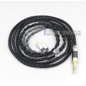 3.5mm 2.5mm 4.4mm XLR 8 Core Silver Plated OCC Black Earphone Cable For Dunu T5 Titan 3 T3 (Increase Length MMCX)