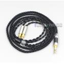 2.5mm 4.4mm XLR 8 Core Silver Plated Black Earphone Cable For Audio Technica ATH-ADX5000 ATH-MSR7b 770H 990H A2DC