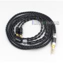 2.5mm 4.4mm XLR 3.5mm 8 Core Silver Plated Black Earphone Cable For Shure SRH1540 SRH1840 SRH1440