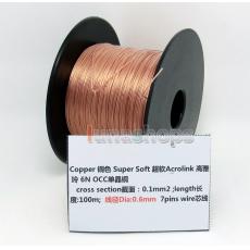 200m 30AWG Acrolink 99.99% Pure OCC Signal  Wire Cable 7/0.1mm2 Dia:0.65mm For DIY Hifi 