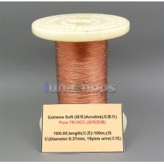5m Extreme Soft Acrolink Pure 7N OCC Signal Earphone Headphone Cable 19*0.05 Dia:0.37mm 