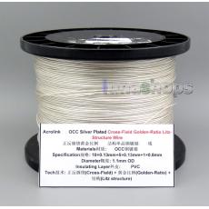 100m Acrolink OCC Silver Plated Cross-Field Golden-Ratio Litz-Structure Wire 10×0.13mm+5×0.13mm+1×0.8mm 1.1mm OD