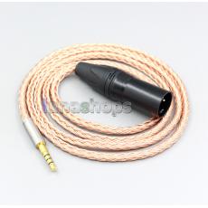 XLR 3 4 Pole 6.5mm 16 Core 99% 7N  OCC Earphone Cable For Denon AH-mm400 AH-mm300 AH-mm200 Beats solo2 solo3 SHP9500