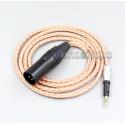 XLR 3 4 Pole 6.5mm 16 Core 99% 7N  OCC Earphone Cable For Audio Technica ATH-M50x ATH-M40x ATH-M70X