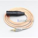 XLR 3 4 Pole 6.5mm 16 Core 99% 7N OCC Earphone Cable For Audio-Technica ATH-pro500mk2 ATH-PRO700MK2 PRO5V M50 M50RD