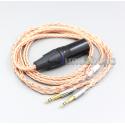 XLR 3 4 Pole 6.5mm 16 Core 7N OCC Headphone Cable For Sennheiser HD477 HD497 HD212 PRO EH250 EH350