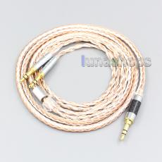16 Core OCC Silver Plated Mixed Headphone Earphone Cable For Denon AH-D7200 AH-D5200 AH-D9200 3.5mm Headphone pin