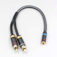 25cm Hifi handmade Canare 3.5mm female to RCA male Audio custom cable