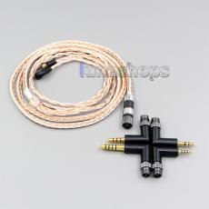 4 in 1 Plug 16 Cores OCC + Pure Silver Plated Cable for Etymotic ER4 XR SR ER4SR ER4XR 