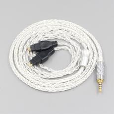 6.5mm XLR 4.4mm 8 Core Silver Plated OCC Earphone Cable For Sennheiser HD580 HD600 HD650 HDxxx HD660S HD58x HD6xx