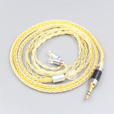 8 Core OCC Silver Gold Plated Braided Earphone Cable For UE11 UE18 pro QDC Gemini Gemini-S Anole V3-C V3-S V6-C