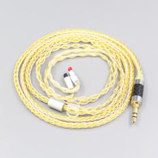 8 Core OCC Silver Gold Plated Braided Earphone Cable For Audio-Technica ATH-IM50 IM70 IM01 IM02 IM03 IM04
