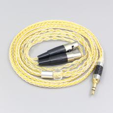 8 Core Silver Gold Plated Earphone Cable For Aeolus Atticus Auteur Blackwood Eikon Ori Verite Vibro Headphone