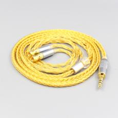 16 Core OCC Gold Plated Braided Earphone Cable For HiFiMan HE400 HE5 HE6 HE300 HE4 HE500 HE6 Headphone