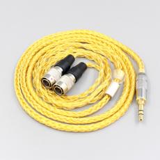16 Core OCC Gold Plated Braided Earphone Cable For Mr Speakers Alpha Dog Ether C Flow Mad Dog AEON Headphone