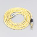 8 Core Silver Gold Plated Braided Earphone Cable For Creative live2 Aurvana Sennheiser PXC480 PXC550 mm450 mm550