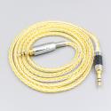 8 Core Silver Gold Plated Braided Earphone Cable For Audio-Technica ATH-pro500mk2 PRO700MK2 PRO5V M50 M50RD