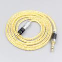8 Core Silver Gold Plated Braided Earphone Cable For Shure SRH840 SRH940 SRH440 SRH750DJ Philips SHP9000 SHP8900