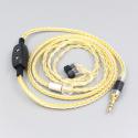 8 Core Silver Gold Plated Braided Earphone Cable For AKR03 Roxxane JH Audio JH24 Layla Angie