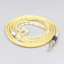 8 Core OCC Silver Gold Plated Braided Earphone Cable For HiFiMan RE2000 Topology Diaphragm Dynamic Driver