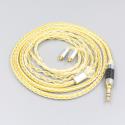 8 Core OCC Silver Gold Plated Braided Earphone Cable For Dunu T5 Titan 3 T3 (Increase Length MMCX)