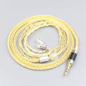 8 Core OCC Silver Gold Plated Braided Earphone Cable For UE11 UE18 pro QDC Gemini Gemini-S Anole V3-C V3-S V6-C
