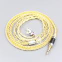 8 Core OCC Silver Gold Plated Braided Earphone Cable For UE11 UE18 pro QDC Gemini Gemini-S Anole V3-C V3-S V6-C