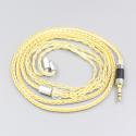8 Core OCC Silver Gold Plated Braided Earphone Cable For Acoustune HS 1695Ti 1655CU 1695Ti 1670SS