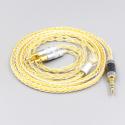 8 Core OCC Silver Gold Plated Braided Earphone Cable For Sennheiser HD700 Headphone headset