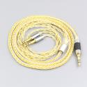 8 Core OCC Silver Gold Plated Braided Earphone Cable For Hifiman HE560 HE-350 HE1000 V2 Headphone 2.5mm pin