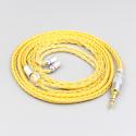 16 Core OCC Gold Plated Braided Earphone Cable For 0.78mm Flat Step JH Audio JH16 Pro JH11 Pro 5 6 7 BA Custom