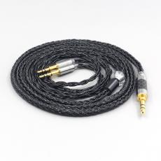 16 Core 7N OCC Black Braided Earphone Cable For Hifiman HE560 HE-350 HE1000 V2 XiaoMi Headphone 2.5mm pin