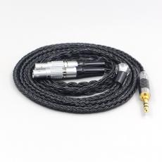 16 Core 7N OCC Black Braided Earphone Cable For Focal Utopia Fidelity Circumaural Headphone