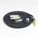 16 Core 7N OCC Black Braided Earphone Cable For Aeolus Atticus Auteur Blackwood Eikon Ori Verite Vibro Headphone