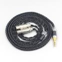 16 Core 7N OCC Black Braided Earphone Cable For Meze Empyrean Monolith M1570 Kennerton Thekk Headphone