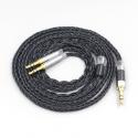 16 Core 7N OCC Black Braided Earphone Cable For Focal Clear Elear Elex Elegia Stellia 3.5mm Pin Headphone