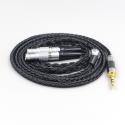 16 Core 7N OCC Black Braided Earphone Cable For Focal Utopia Fidelity Circumaural Headphone