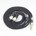 16 Core 7N OCC Black Braided Earphone Cable For Mr Speakers Alpha Dog Ether C Flow Mad Dog AEON Headphone
