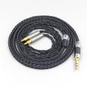 16 Core 7N OCC Black Braided Earphone Cable For Audio Technica ATH-ADX5000 ATH-MSR7b 770H 990H A2DC Headphone