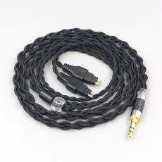 Pure 99% Silver Inside Headphone Nylon Cable For Sennheiser HD580 HD600 HD650 HDxxx HD660S HD58x HD6xx Earphone 