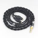 Pure 99% Silver Inside Headphone Nylon Cable For Sennheiser HD580 HD600 HD650 HDxxx HD660S HD58x HD6xx Earphone 