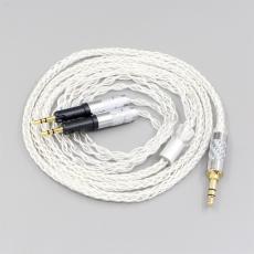 4.4mm 6.35mm xlr 2.5mm 8 Core Transparent Silver Plated Braided Earphone Headphone Cable For Audio-Technica ATH-R70X ATH