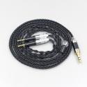 4.4mm xlr 2.5mm 6.5mm 8 Core black Silver Plated Braided Earphone Headphone Cable For Audio-Technica ATH-R70X